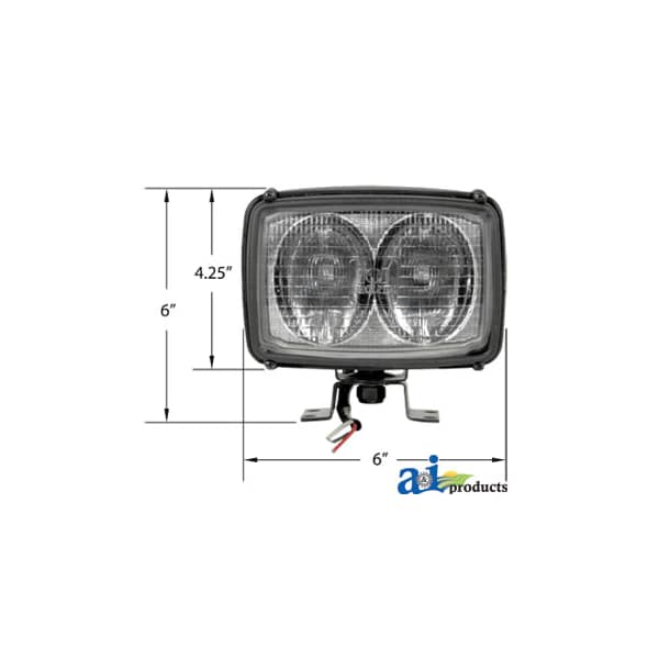 Lamp Assembly, Halogen, Trapezoid 8" x6" x6"